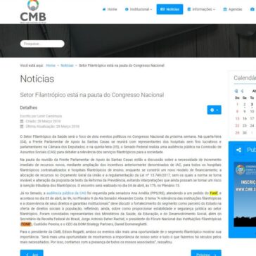 Setor Filantrópico está na pauta do Congresso Nacional – CMB
