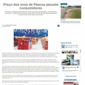 Preço dos ovos de Páscoa assusta consumidores – Folha de Campo Largo