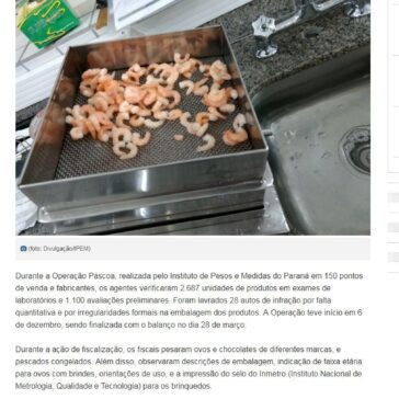 Fiscalização encontra irregularidades em chocolates e pescados – Ta no Site