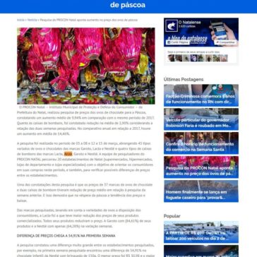 Pesquisa do PROCON Natal aponta aumento no preço dos ovos de páscoa – O Natalense