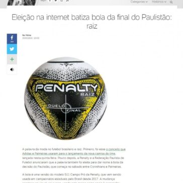 Eleição na internet batiza bola da final do Paulistão: raiz – UOL