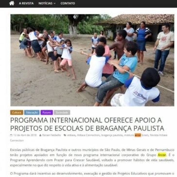 PROGRAMA INTERNACIONAL OFERECE APOIO A PROJETOS DE ESCOLAS DE BRAGANÇA PAULISTA – Atibaia Connection