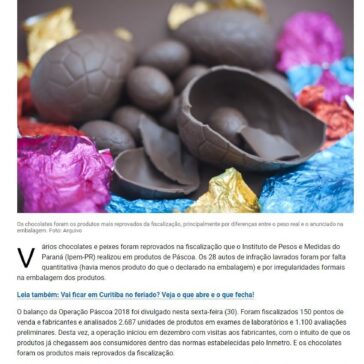 Chocolates, peixes e outros produtos de Páscoa são reprovados em fiscalização do Ipem-PR – Tribuna do Paraná