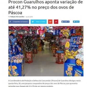 Procon Guarulhos aponta variação de até 41,27% no preço dos ovos de Páscoa – Click Guarulhos