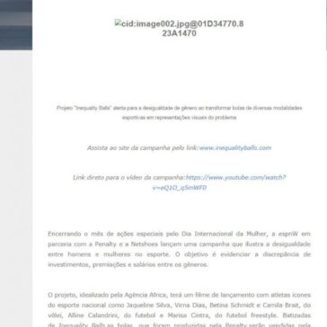 espnW, Penalty e Netshoes colocam em jogo bolasespeciais contra a desigualdade no esporte – Blup