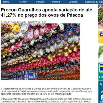 Procon Guarulhos aponta variação de até 41,27% no preço dos ovos de Páscoa – Guarulhos Web
