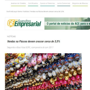 Vendas na Páscoa devem crescer cerca de 3,5% – Ace Guarulhos