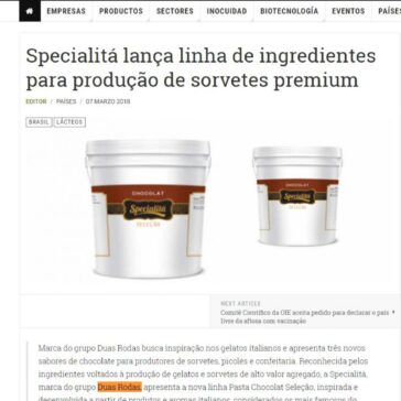 Specialitá lança linha de ingredientes para produção de sorvetes premium – Food News Latam