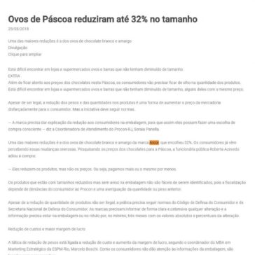 Ovos de Páscoa reduziram até 32% no tamanho – Programa Variedades
