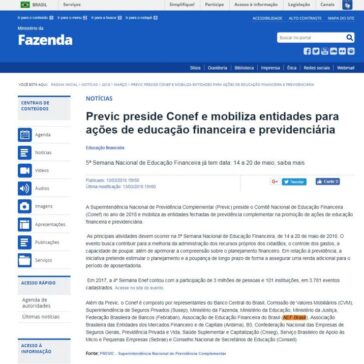 Previc preside Conef e mobiliza entidades para ações de educação financeira e previdenciária – Resenha Eletrônica