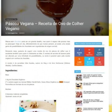 Páscoa Vegana – Receita de Ovo de Colher Vegano – Ligação Teen