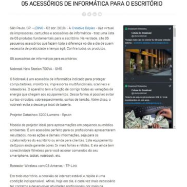 05 acessórios de informática para o escritório – Agência Estado