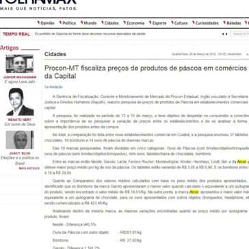 Procon-MT fiscaliza preços de produtos de páscoa em comércios da Capital – Folha Max