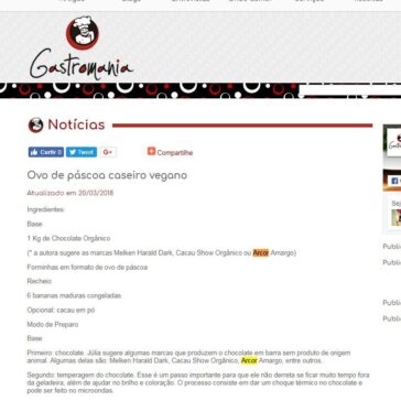 Ovo de páscoa caseiro vegano – Gastromania