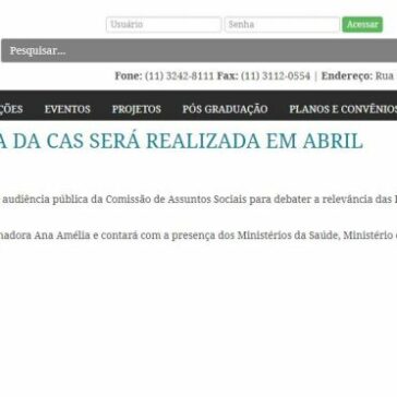 AUDIÊNCIA PÚBLICA DA CAS SERÁ REALIZADA EM ABRIL – Fehosp