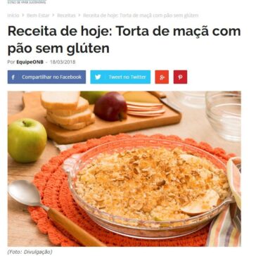 Receita de hoje: Torta de maçã com pão sem glúten – Organics News Brasil