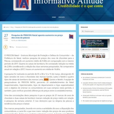 Pesquisa do PROCON Natal aponta aumento no preço dos ovos de páscoa – Informativo Atitude