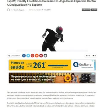 espnW, Penalty e Netshoes colocam em jogo bolas especiais contra a desigualdade no esporte – Meio & Negócio