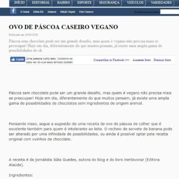 OVO DE PÁSCOA CASEIRO VEGANO – Jornal Jabaquara em Notícias