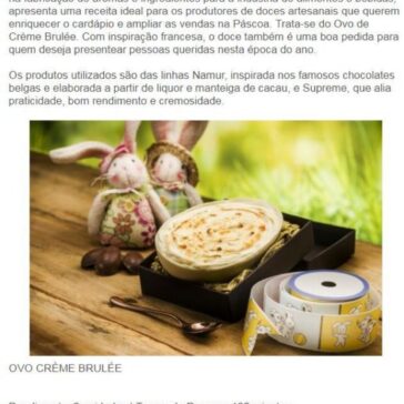 Páscoa: Selecta ensina receita de ovo Crème Brulée – Rede Press