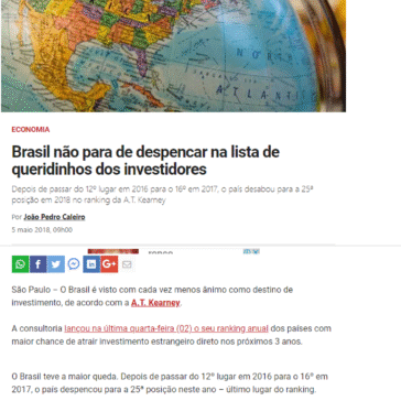 Brasil não para de despencar na lista de queridinhos dos investidores – EXAME