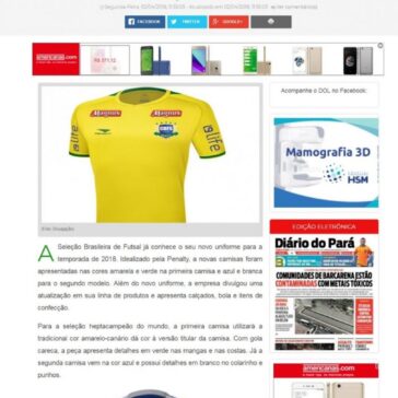 Seleção Brasileira de futsal tem novo uniforme para 2018 – DOL Diário Online