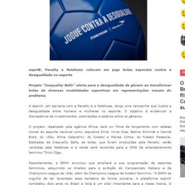 Desigualdade no esporte Portal – Splish Splash