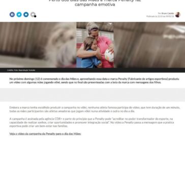 Perto dos dias das Mães a marca Penalty faz campanha emotiva – Torcedores.com