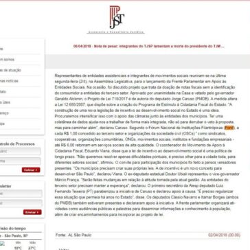 Frente em apoio a entidades sociais é lançada na Alesp – JST – Assessoria e Consultoria Jurídica