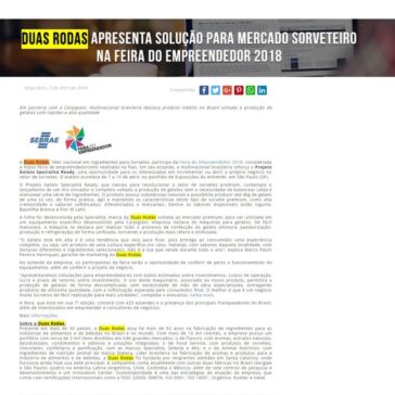 Duas Rodas apresenta solução para mercado sorveteiro na Feira do Empreendedor 2018 – Grupo Mais Food