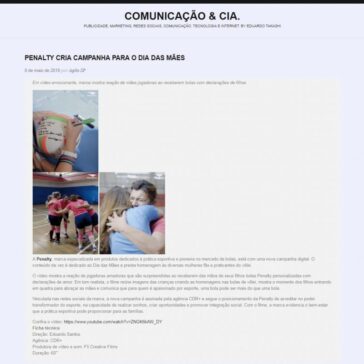 Penalty cria campanha para o Dia das Mães – Comunicação & Cia