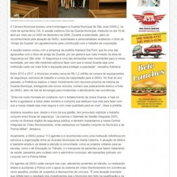 GMSJ é homenageada em sessão especial da Câmara Municipal – Informe Online/SC