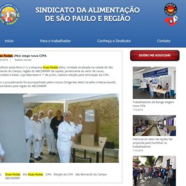 Duas Rodas (Mix) elege nova CIPA Sindicato da Alimentação de São Paulo e Região