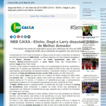 Segunda-feira, 21 de Maio de 2018 NBB CAIXA – Elinho, Gegê e Larry disputam prêmio de Melhor Armador – Mk2studio