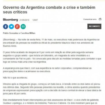 Governo da Argentina combate a crise e também seus críticos – BOL Notícias