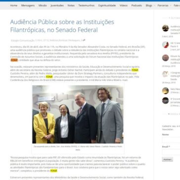 Audiência Pública sobre as Instituições Filantrópicas, no Senado Federal – CRB Nacional