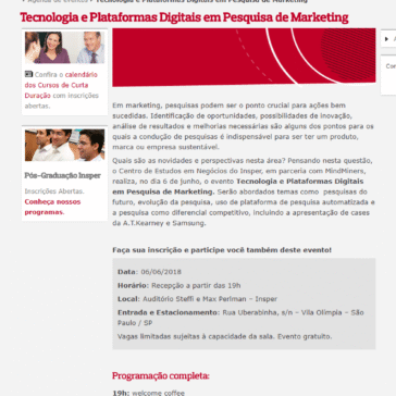 Tecnologia e Plataformas Digitais em Pesquisa de Marketing – Insper