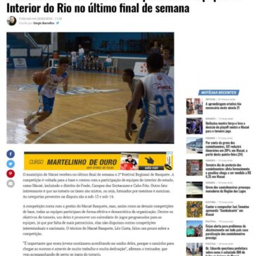 Macaé recebeu torneio de basquete entre equipes do Interior do Rio no último final de semana – Clique Diário