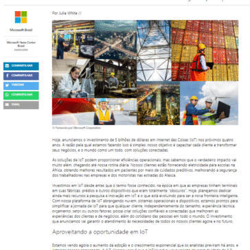 Microsoft investirá 5 bilhões de dólares em IoT. Veja o porquê – MSN