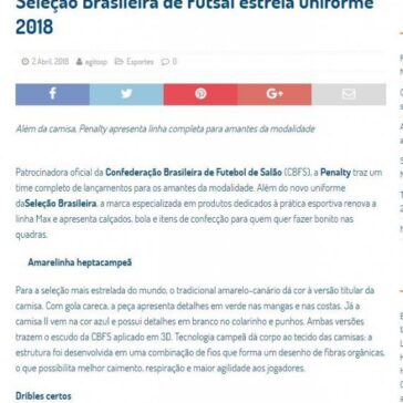 Seleção Brasileira de Futsal estreia uniforme 2018 – Agito SP