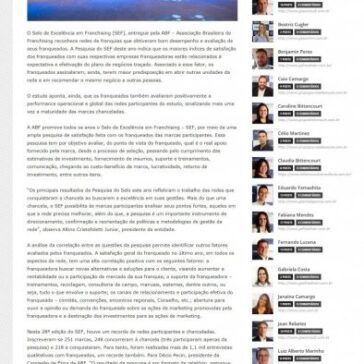 ABF divulga chanceladas pelo Selo de Excelência em Franchising – Mercado&Consumo