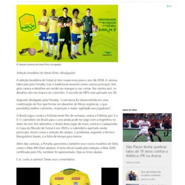 Seleção brasileira de futsal apresenta uniformes 2018 em amarelo claro – MSN Brasil