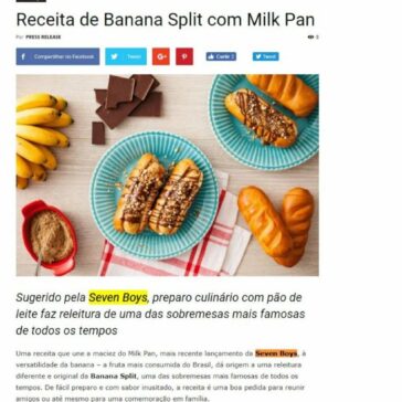 Receita de Banana Split com Milk Pan – PRESS RELEASE