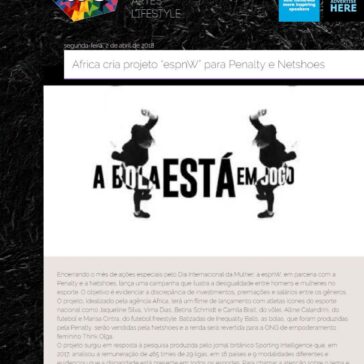 Africa cria projeto “espnW” para Penalty e Netshoes – Revista Maneira