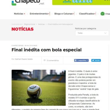 Final inédita com bola especial – Tudo Sobre Chapeco