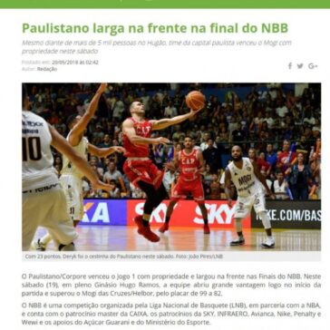 Paulistano larga na frente na final do NBB – Portal Morada