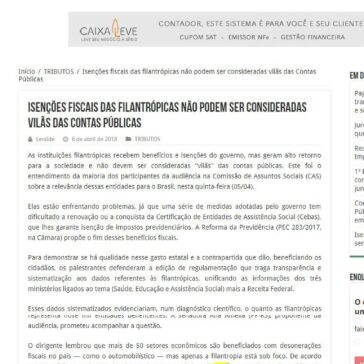 Isenções fiscais para filantrópicas não ser consideradas vilãs das contas públicas – Revista Dedução