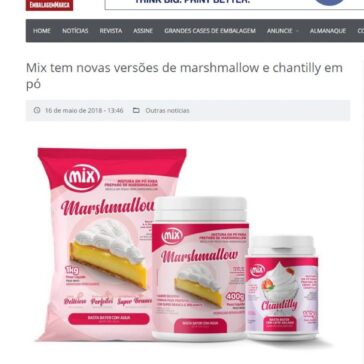 Mix tem novas versões de marshmallow e chantilly em pó – EmbalagemMarca