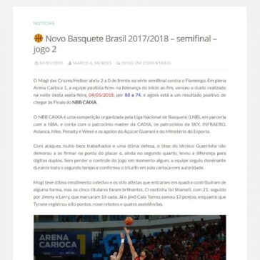 Novo Basquete Brasil 2017/2018 – semifinal – jogo 2 – Mogi das Cruzes em foco