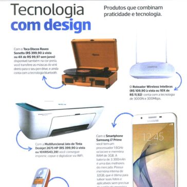 Tecnologia com design – Sua Casa (O Globo)